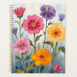 Watercolor Wildflowers | Flower Field Painting  Planner