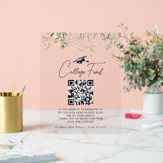 Watercolor Wildflowers Graduation College Fund 