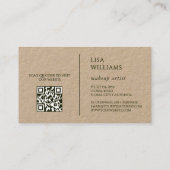 Watercolor Wildflowers Kraft Visitekaartje (Achterkant)