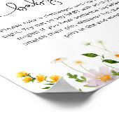 Watercolor wildflowers script Dont say baby Poster (Coin)