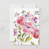 Watercolor Wildflowers Weddinge RSVP Card Kaartje (Achterkant)