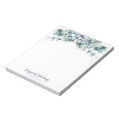 Watercolor Winter Boho Floral Personalized Notitieblok (Gedraaid)
