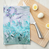 Watercolor Winter Landscape Happy Holidays Theedoek (Quarter Fold)