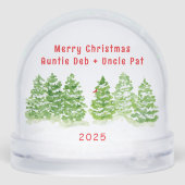 Watercolor Winter Trees Personalize Photo (Arrière)