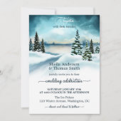 Watercolor Winter Wonderland Faire-part de mariage (Devant)