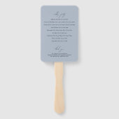 Watercolor Winterlandschap Bruiloft Handwaaier (Achterkant)