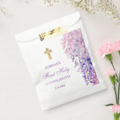 Watercolor Wisteria First Communion Bedankzakje (Gezegeld)