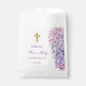 Watercolor Wisteria First Communion Bedankzakje (Voorkant)