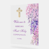 Watercolor Wisteria First Communion Welcome (Angle)
