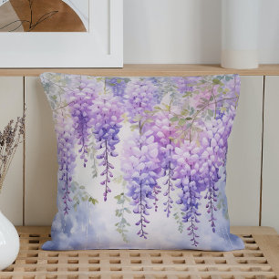 Watercolor Wisteria Fluisteringen Kussen