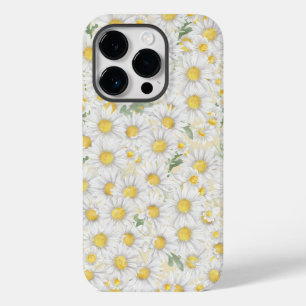 watercolor witte bloemen patroon Case-Mate iPhone 14 pro hoesje