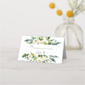 Watercolor Witte Bloemstuk Bruidstafel Nummer (Achterkant)