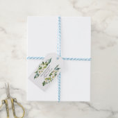 Watercolor Witte Bloemstuk Bruiloft Cadeaulabel (Met Touw)
