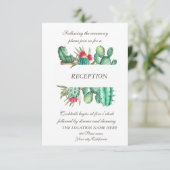 Watercolor Woestijn Cactus Stippen Bruiloft Kaart (Staand voorkant)