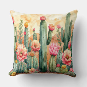 Watercolor Woestijn Cactus Tuin Kussen