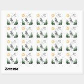 Watercolor Wolf Baby Shower Vierkante Sticker (Vel)