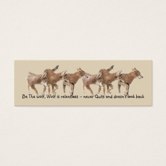 Watercolor Wolf Cubs Signet de citation de faune (Devant)