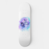 Watercolor Wolf Skateboard (Voorkant)