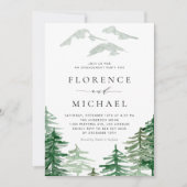 Watercolor Woodland Engagement Party Invitation (Devant)