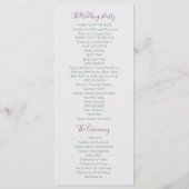 Watercolor Woodland Forest Wedding Programme de ma (Dos)