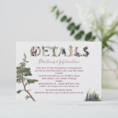 Watercolor Woodland Mariage Détails et carte d'inf (Debout devant)