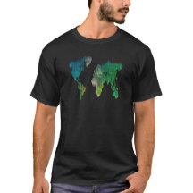 Watercolor World Map T-Shirt - Voyage et aventure
