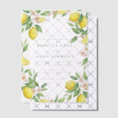 Watercolor Wreath Mediterranean Citrus Wedding Vellum Uitnodigingen (Offset (Uitnodiging))