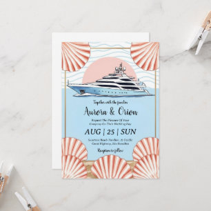 watercolor yacht invitations de mariage