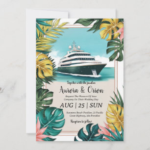 watercolor yacht invitations de mariage