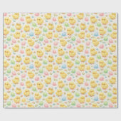 Watercolor Yellow Chick & Easter Egg  Cadeaupapier (Vlak)