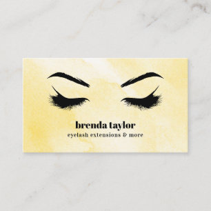 Watercolor Yellow  Eyelash Browbar professioneel Visitekaartje