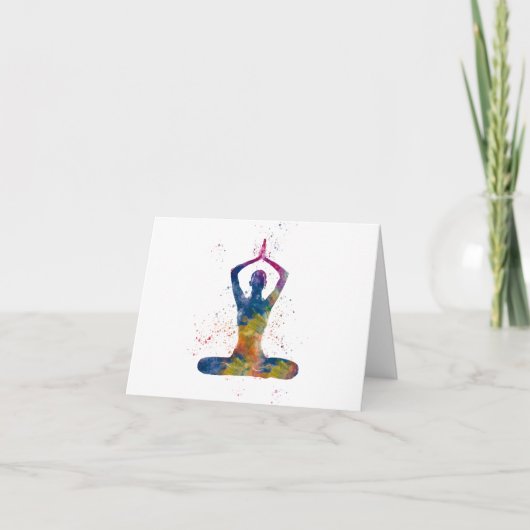 watercolor yoga bedankkaart (Voorkant)