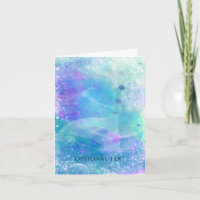Watercolor Zeemeerminstaart Fantasie Bedankkaart