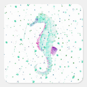 Watercolor Zeepaardje Sticker