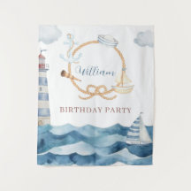 Watercolor Zeevaart Verjaardagsfeest