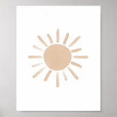 Watercolor Zon Nursery Poster (Voorkant)