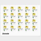 Watercolor Zonnebloem Bedank Sticker (Vel)