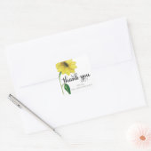 Watercolor Zonnebloem Bedankt Sticker (Envelop)