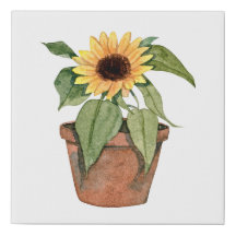Watercolor Zonnebloem