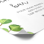 Watercolor zonnebloem mimosa bar poster (Hoek)