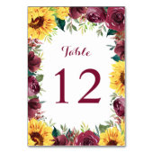 Watercolor Zonnebloemen Bloemengrens Bruiloft Kaart (Voorkant)