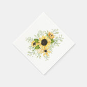 Watercolor Zonnebloemen Papieren Servet (Hoek)