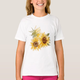 Watercolor Zonnebloemen T-shirt