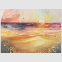 Watercolor Zonsondergang Serie Design 15