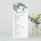 Watercolorblad Botanische Volgorde van de Trouwdie Kaart (Staand voorkant)