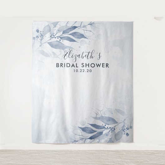 Watercolorblad Bruidsbruiloft Fotocabine Achtergro Wandkleed (Voorkant)