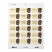 WatercolorBuffalo Bison Animal Natuur art. Etiket (Full Sheet)