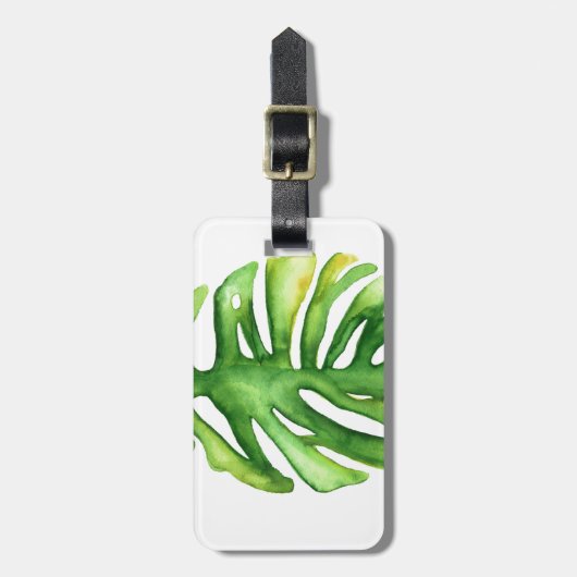 WatercolorGreenPalm2 Bagagelabel (Voorkant verticaal)