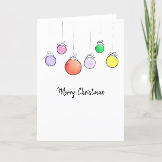 Watercolorornamenten Feestdagen Kaart