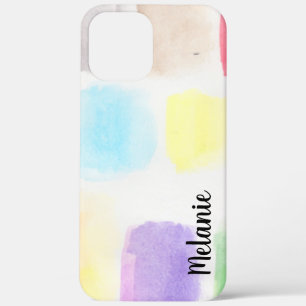 Watercolorpenseelstreken Kleurrijke Regenboog iPhone 12 Pro Max Hoesje
